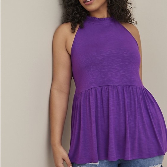 Dark purple tank. Very soft. New with tags. Only worn one time! - Picture 1 of 2